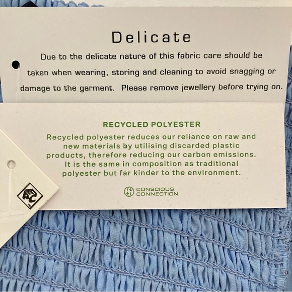 NWT FRENCH CONNECTION Women’s Hallie Peplum Smocked Back Halter Top Size Large - Picture 12 of 16